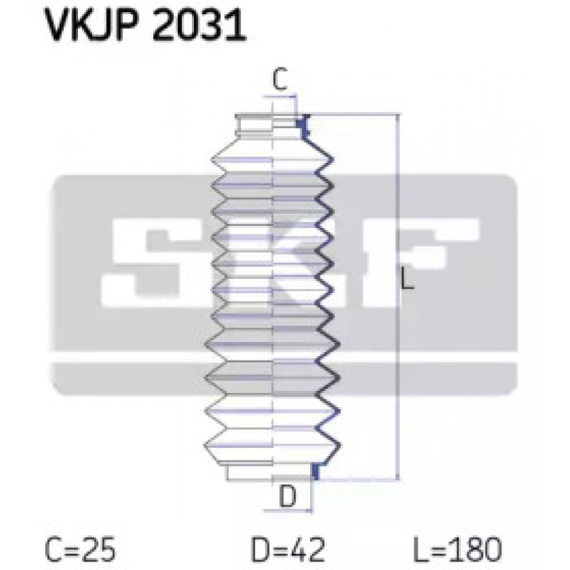 VKJP 2031 SKF - Пильовик привідного валу